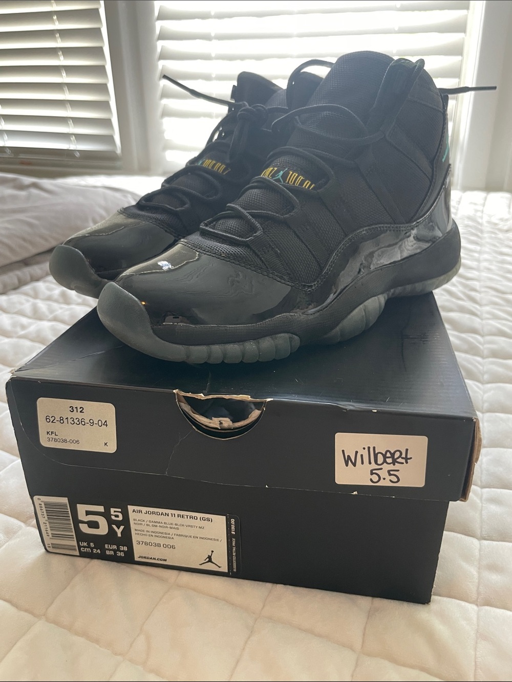Nike Air Jordan 11 Retro Gamma GS Black Patent
